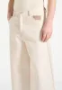 Lazare - Wide Leg Twill Jeans - Cream sold by Maniere De Voir