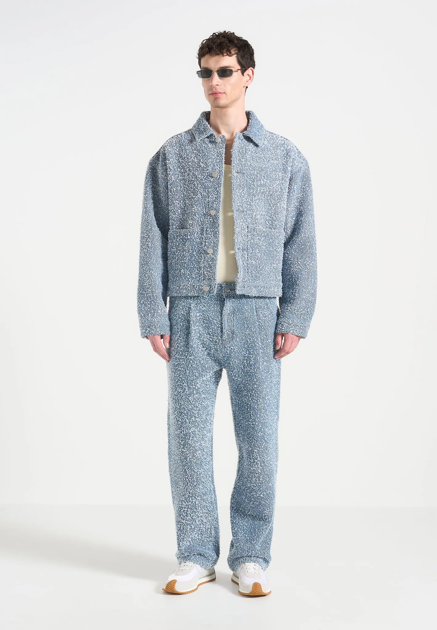 Arnault - Boucle Pleated Jeans - Blue sold by Maniere De Voir