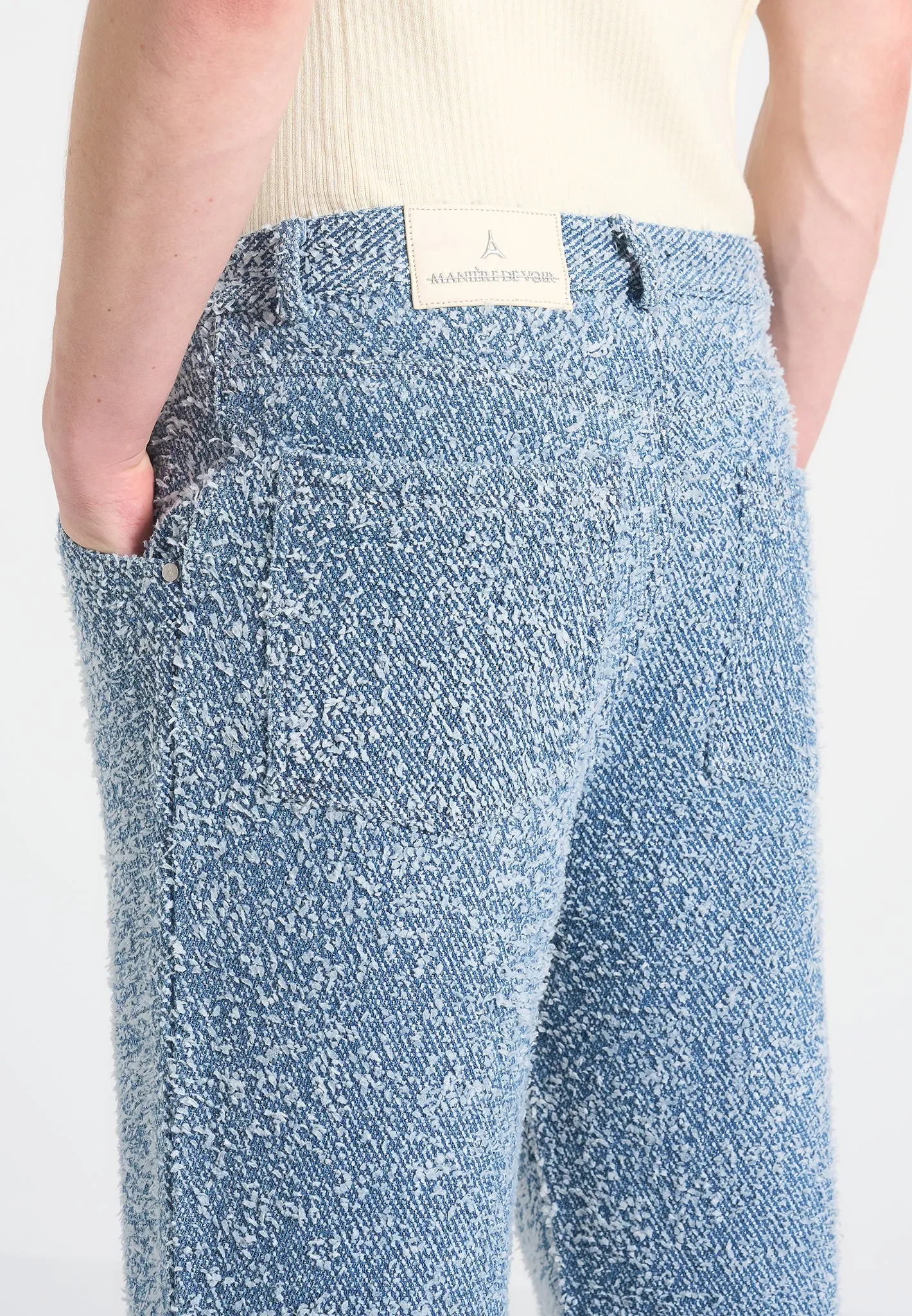 Arnault - Boucle Pleated Jeans - Blue sold by Maniere De Voir product image thumbnail 3