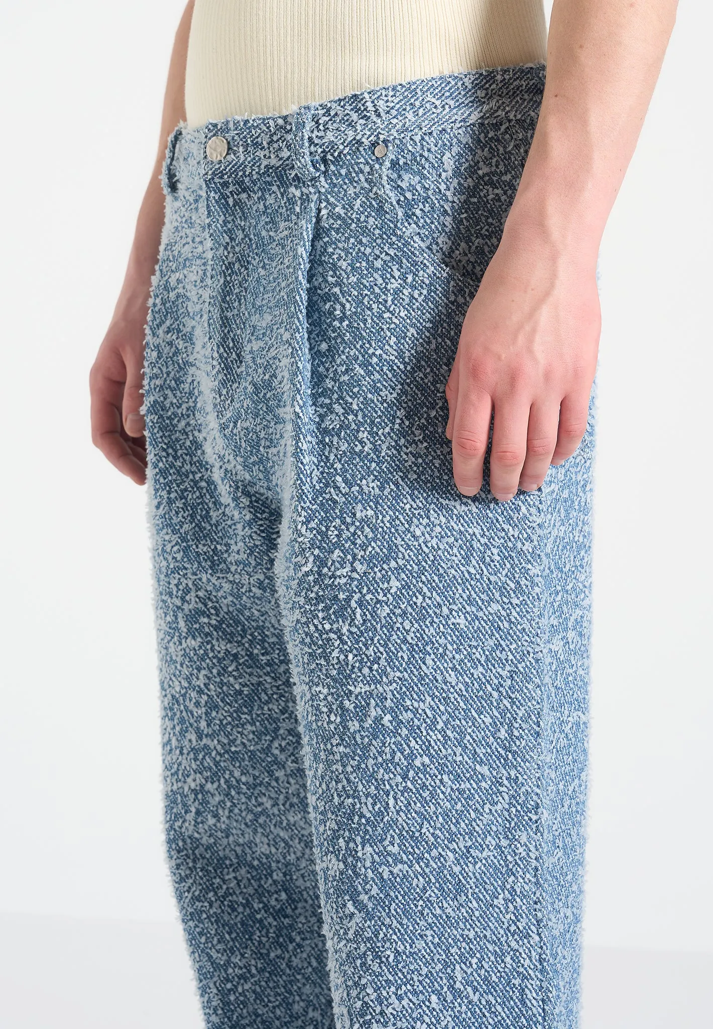 Arnault - Boucle Pleated Jeans - Blue sold by Maniere De Voir product image thumbnail 4