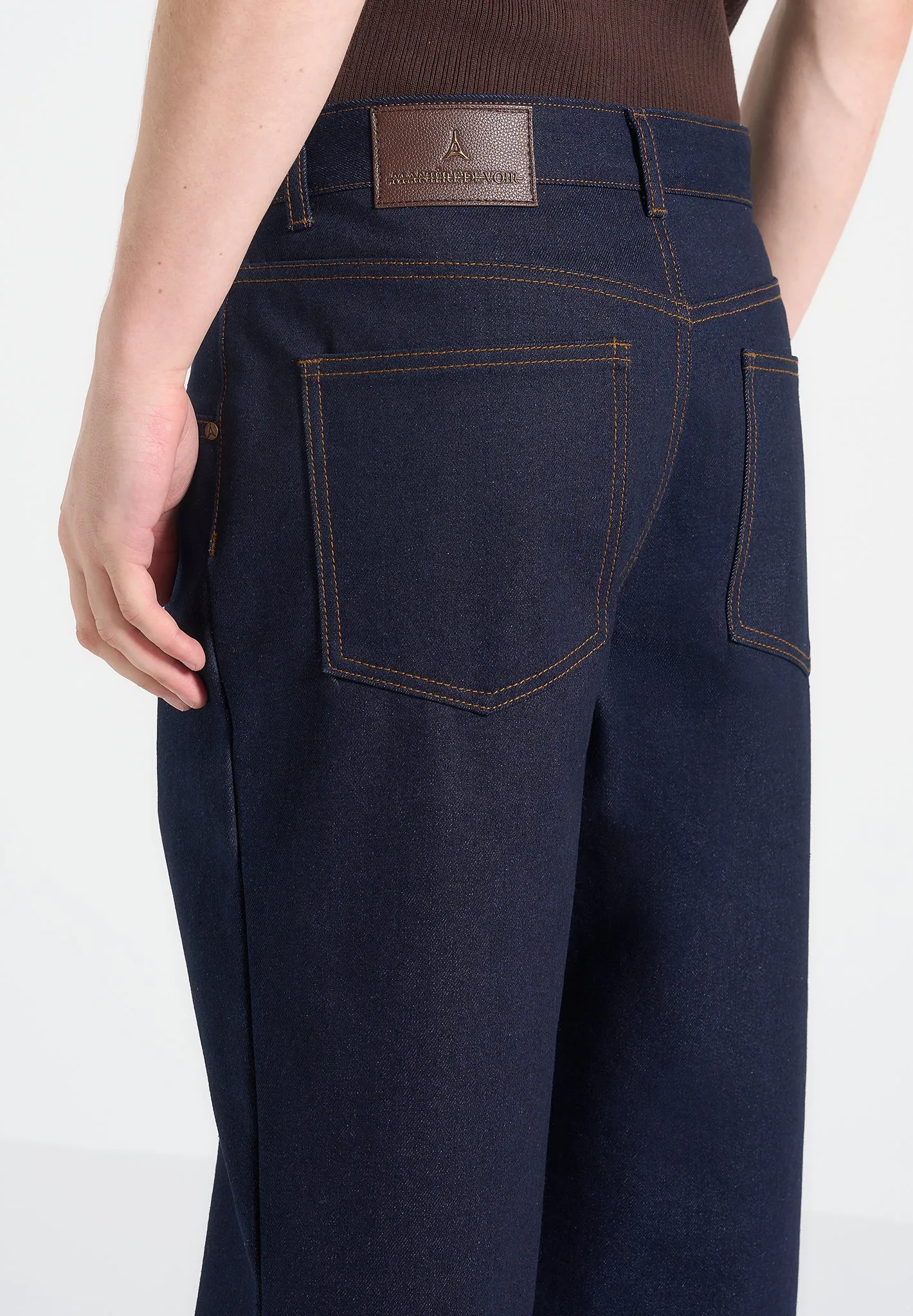 Arnault - Pleated Denim Jeans - Indigo sold by Maniere De Voir product image thumbnail 3