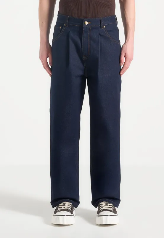 Arnault - Pleated Denim Jeans - Indigo sold by Maniere De Voir