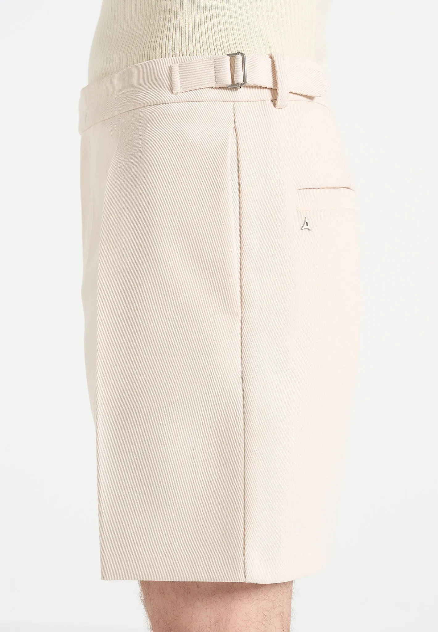 Marin - Twill Pleated Shorts - Cream sold by Maniere De Voir product image thumbnail 2