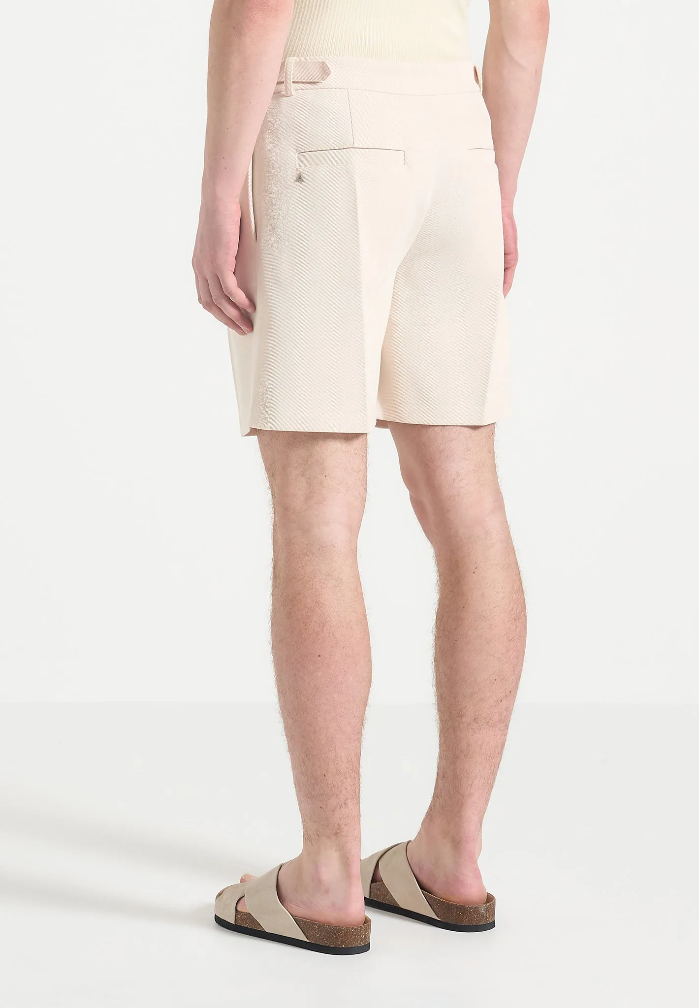 Marin - Twill Pleated Shorts - Cream sold by Maniere De Voir product image thumbnail 4