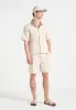 Marin - Twill Pleated Shorts - Cream sold by Maniere De Voir