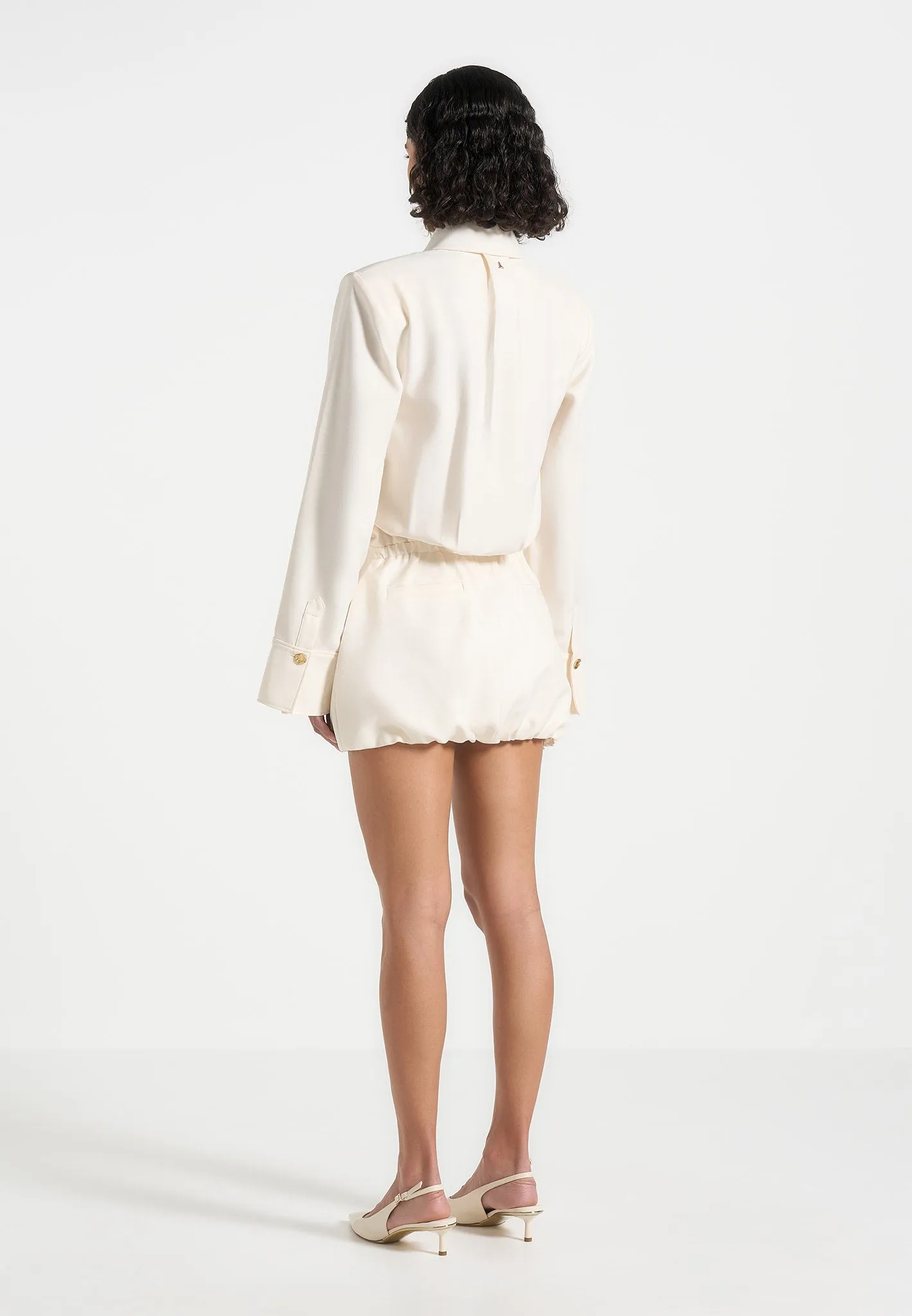 Laure - Cargo Shirt Mini Dress - Cream sold by Maniere De Voir product image thumbnail 5