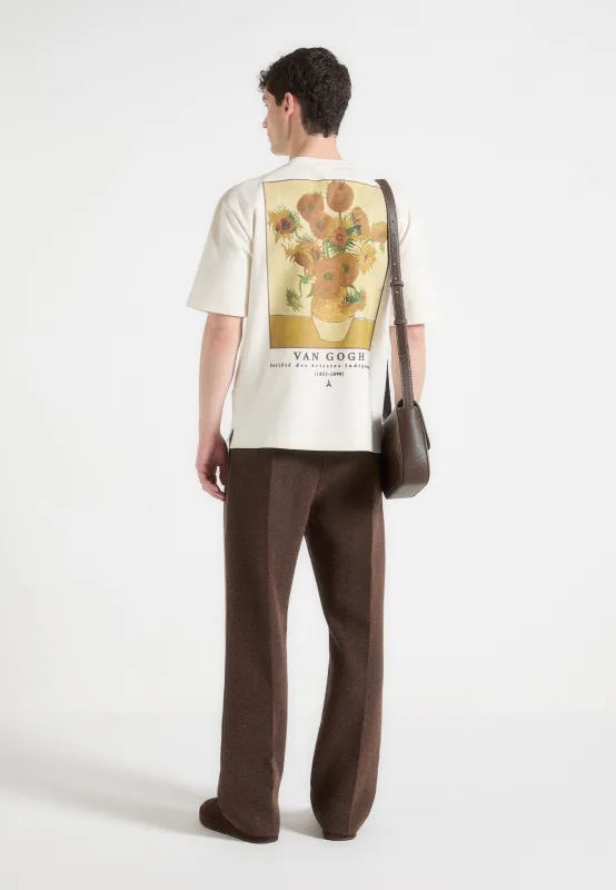 Sunflowers - Van Gogh Cotton T-Shirt - Cream sold by Maniere De Voir