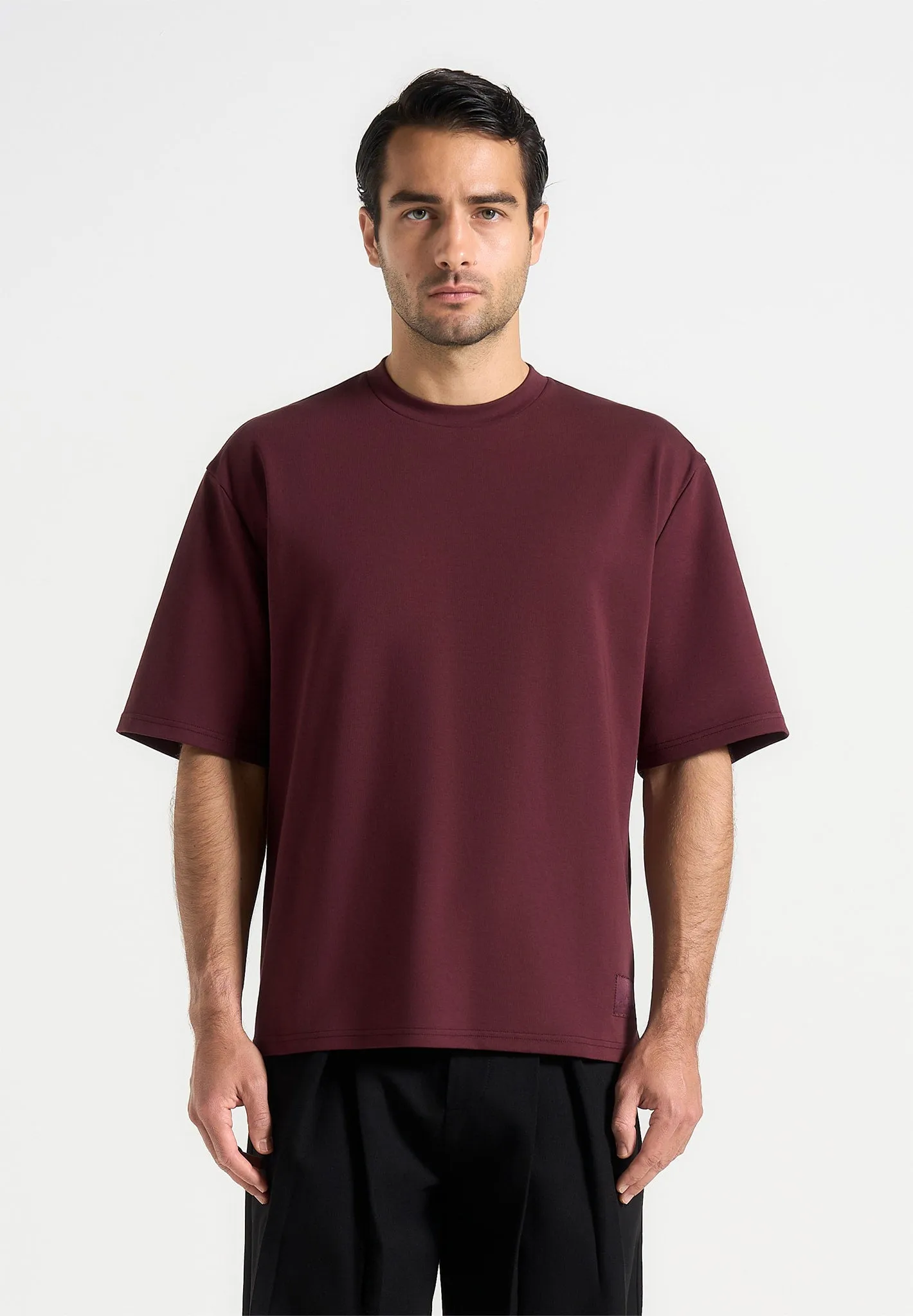 Paul - Relaxed Fit Cotton T-Shirt - Wine Red sold by Maniere De Voir product image thumbnail 5