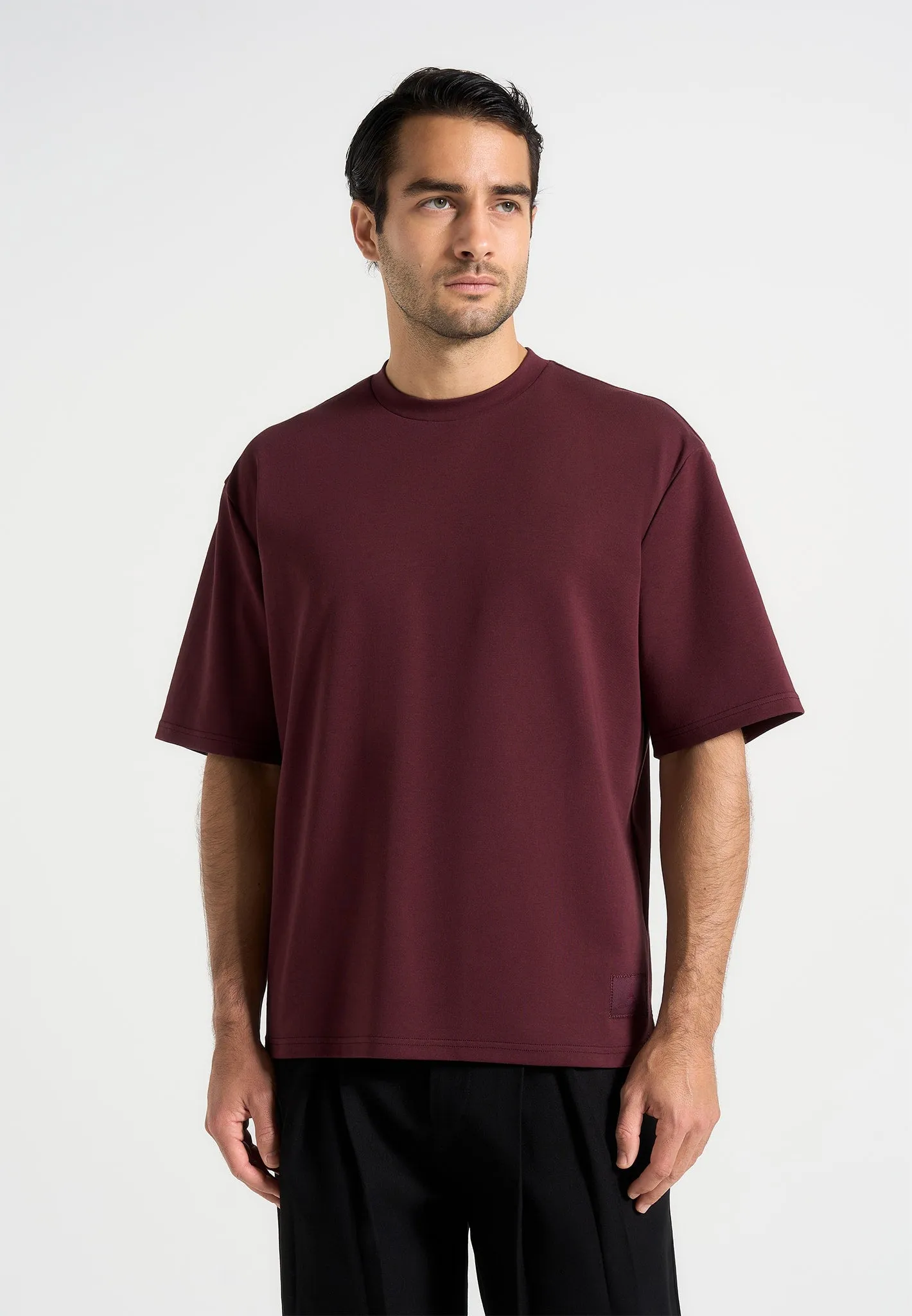 Paul - Relaxed Fit Cotton T-Shirt - Wine Red sold by Maniere De Voir