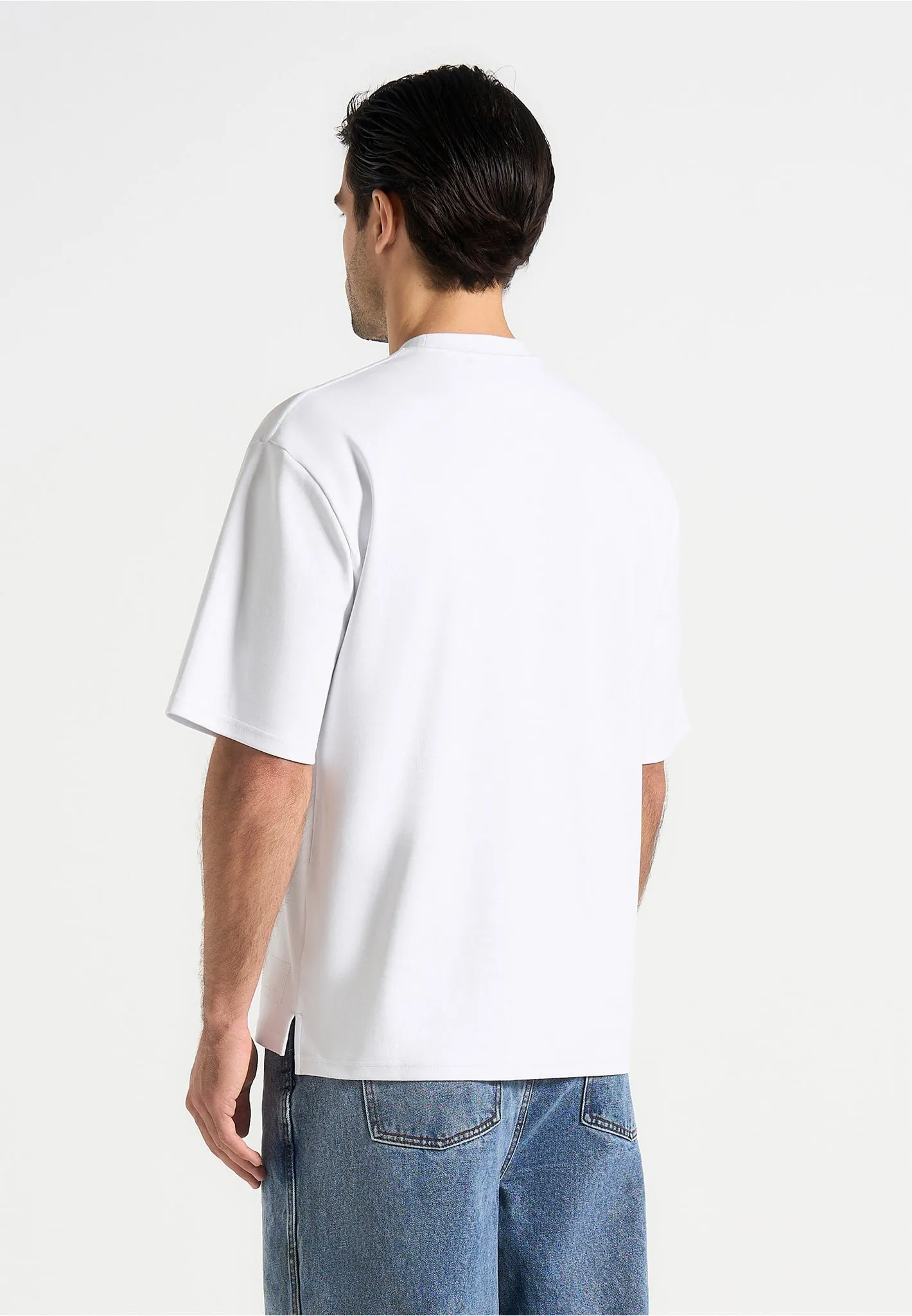 Paul - Relaxed Fit Cotton T-Shirt - White sold by Maniere De Voir product image thumbnail 4
