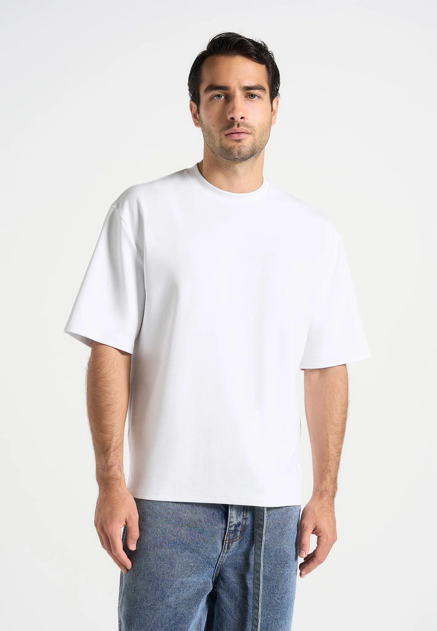 Paul - Relaxed Fit Cotton T-Shirt - White sold by Maniere De Voir product image thumbnail 3