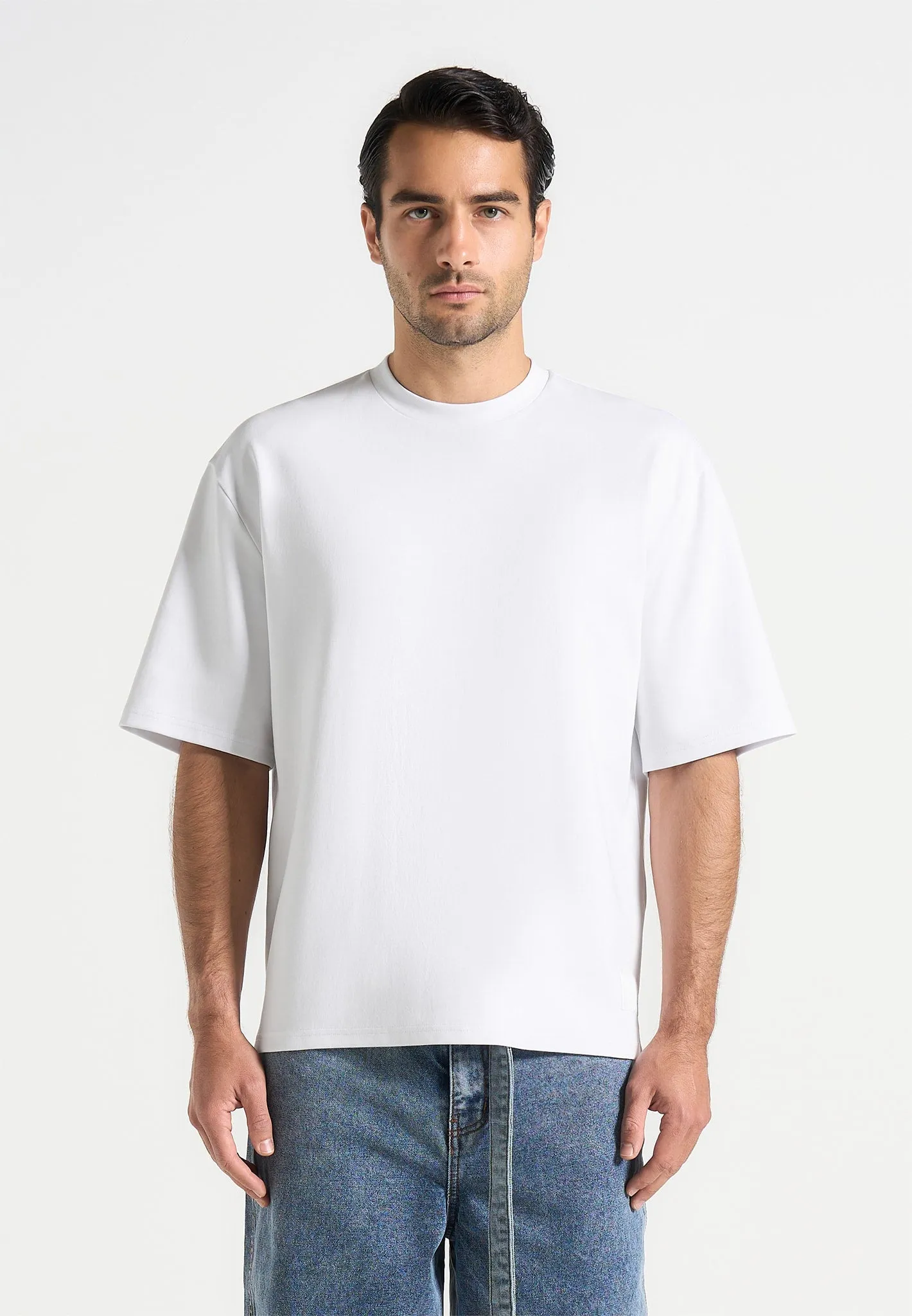 Paul - Relaxed Fit Cotton T-Shirt - White sold by Maniere De Voir product image thumbnail 5
