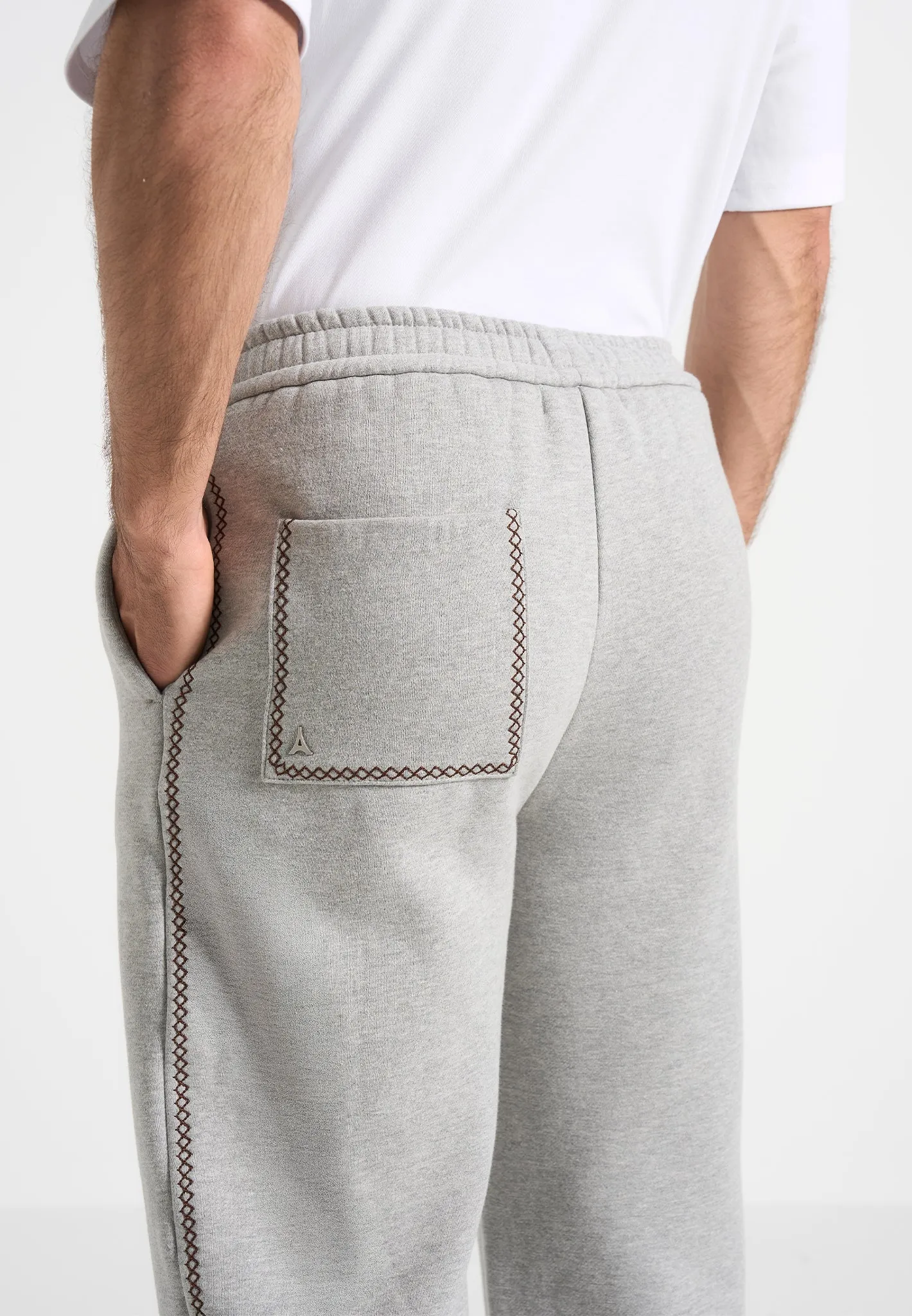 Marcel - Whipstitch Relaxed Jogger - Light Grey sold by Maniere De Voir product image thumbnail 4