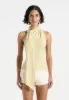 Elodie - Knitted Draped Halterneck Top - Pale Yellow sold by Maniere De Voir