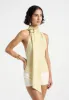 Elodie - Knitted Draped Halterneck Top - Pale Yellow sold by Maniere De Voir