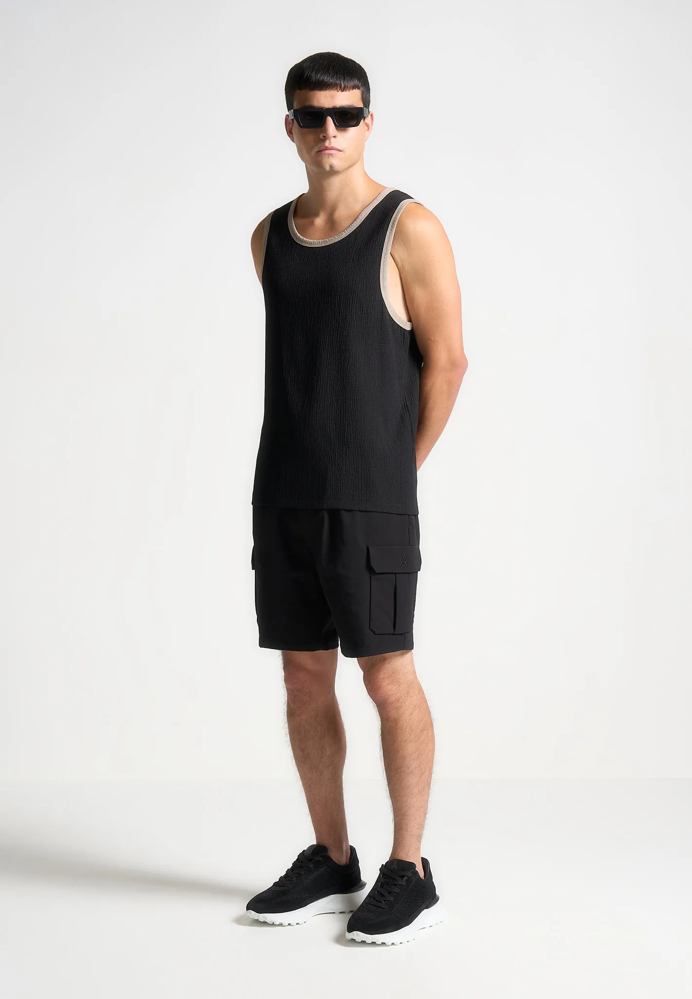 Technical Cargo Shorts - Black sold by Maniere De Voir product image thumbnail 2
