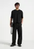 Leo - Box Pleat Wide Leg Trousers - Black sold by Maniere De Voir