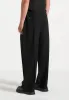 Lior - Box Pleat Wide Leg Trousers - Black sold by Maniere De Voir