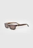 Milan - Curved-Frame Sunglasses - Brown sold by Maniere De Voir