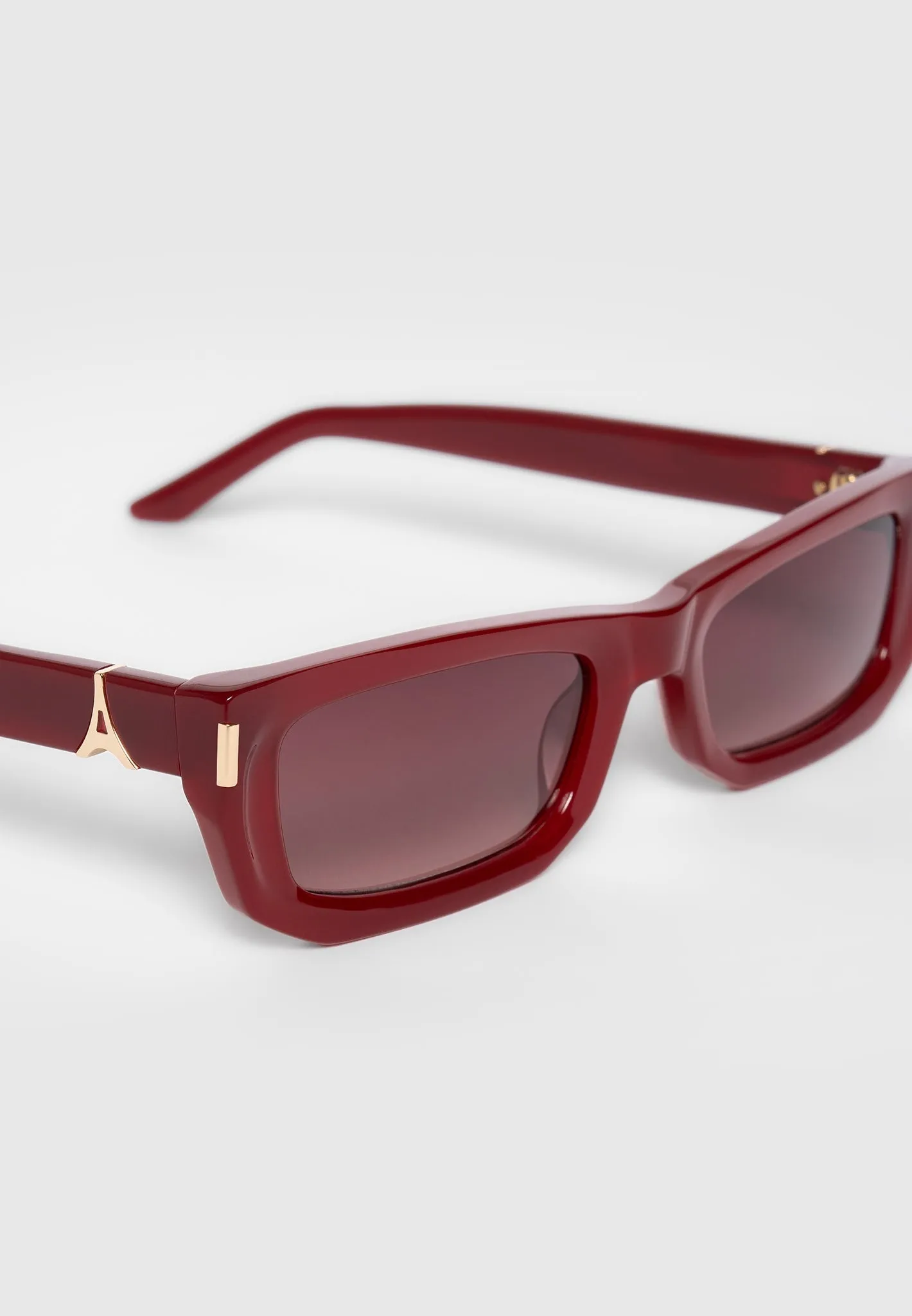 Milan - Curved-Frame Sunglasses - Red sold by Maniere De Voir product image thumbnail 3