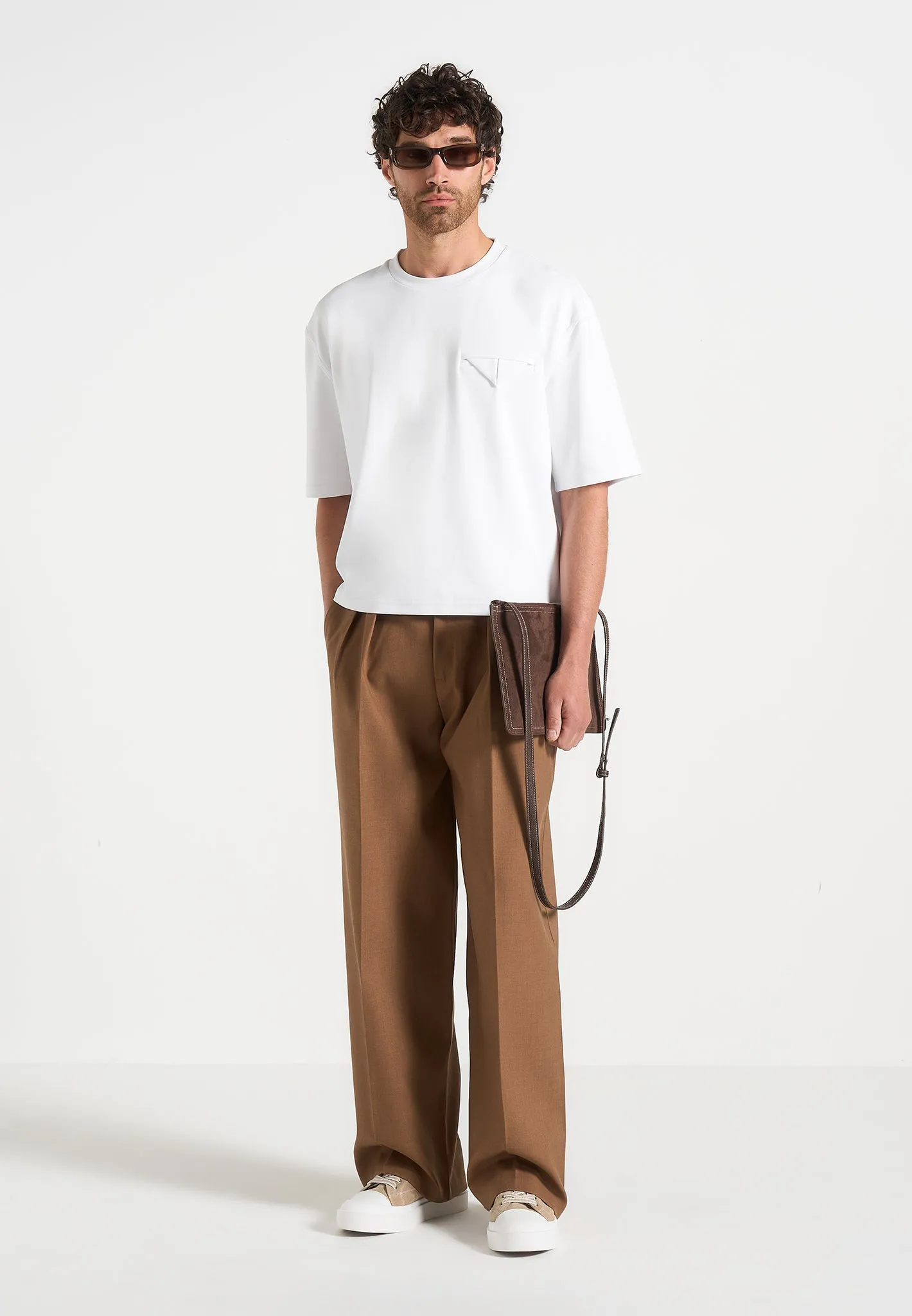 Leon - Boxy Cropped T-Shirt - White sold by Maniere De Voir