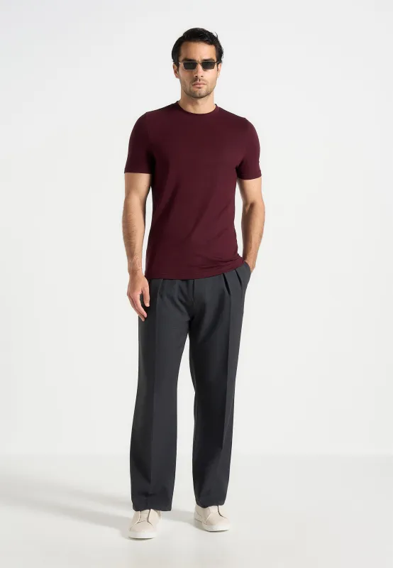 Armand - Fitted Luxe T-Shirt - Wine Red sold by Maniere De Voir