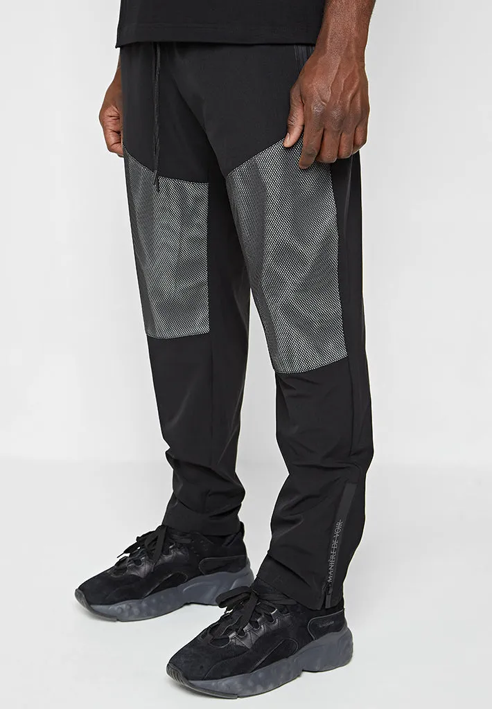 Reflective & Mesh Track Pants - Black sold by Maniere De Voir product image thumbnail 3