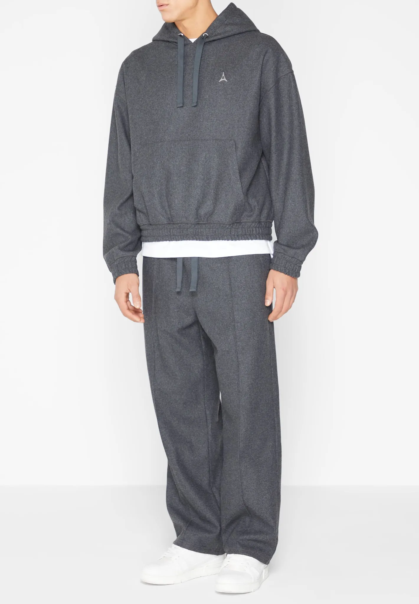 Wool Blend Hoodie - Dark Grey sold by Maniere De Voir product image thumbnail 2