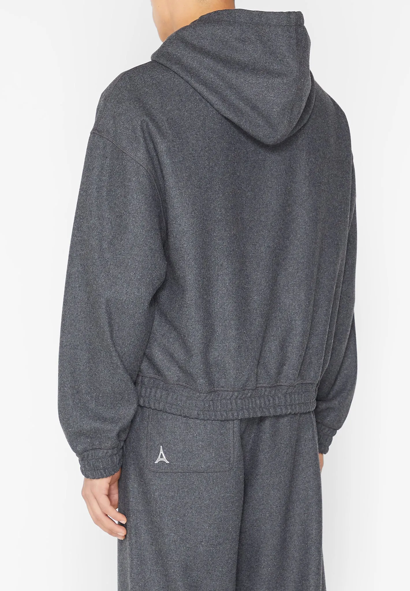 Wool Blend Hoodie - Dark Grey sold by Maniere De Voir product image thumbnail 5