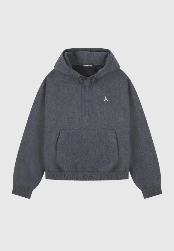 Wool Blend Hoodie - Dark Grey sold by Maniere De Voir