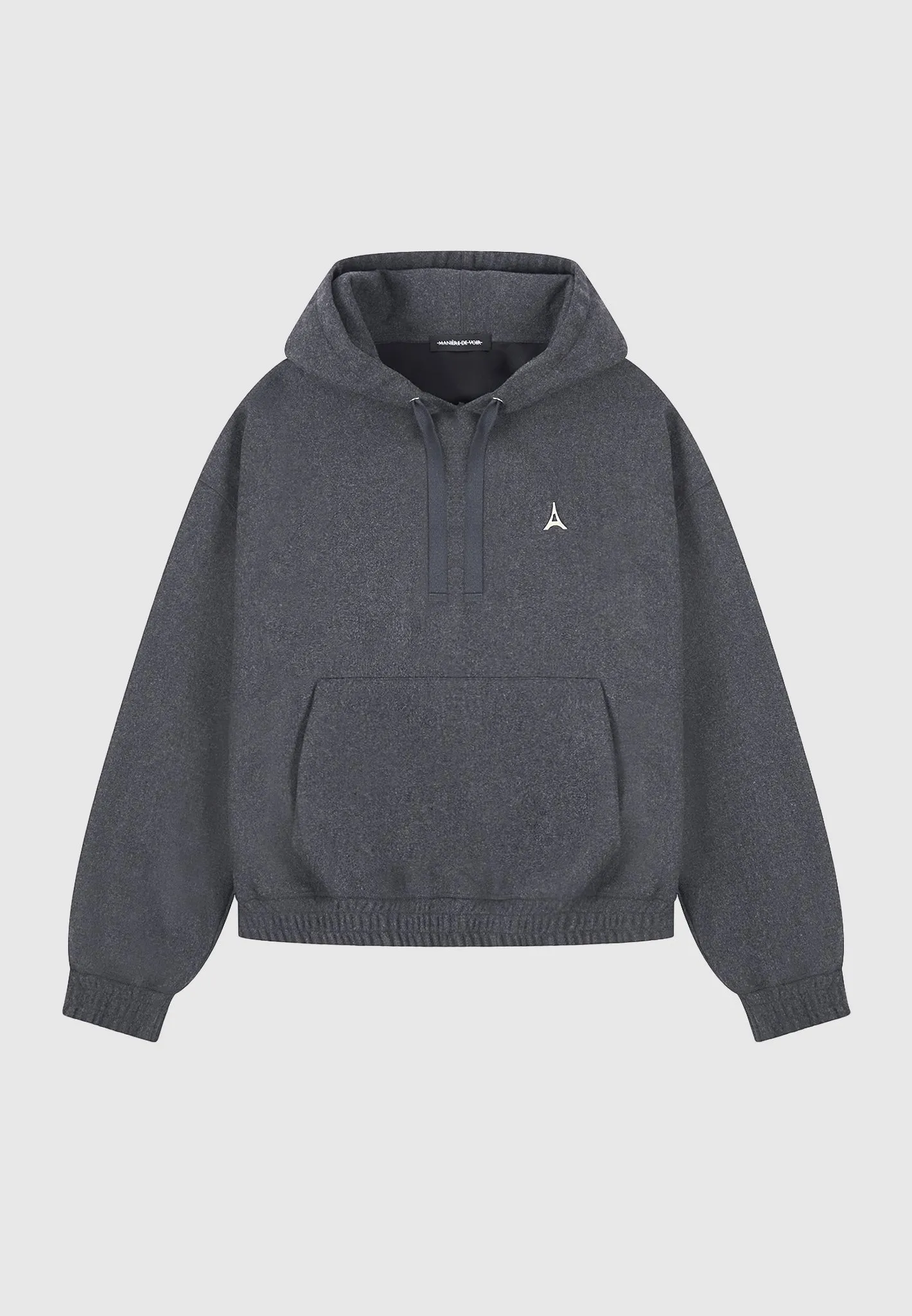 Wool Blend Hoodie - Dark Grey sold by Maniere De Voir
