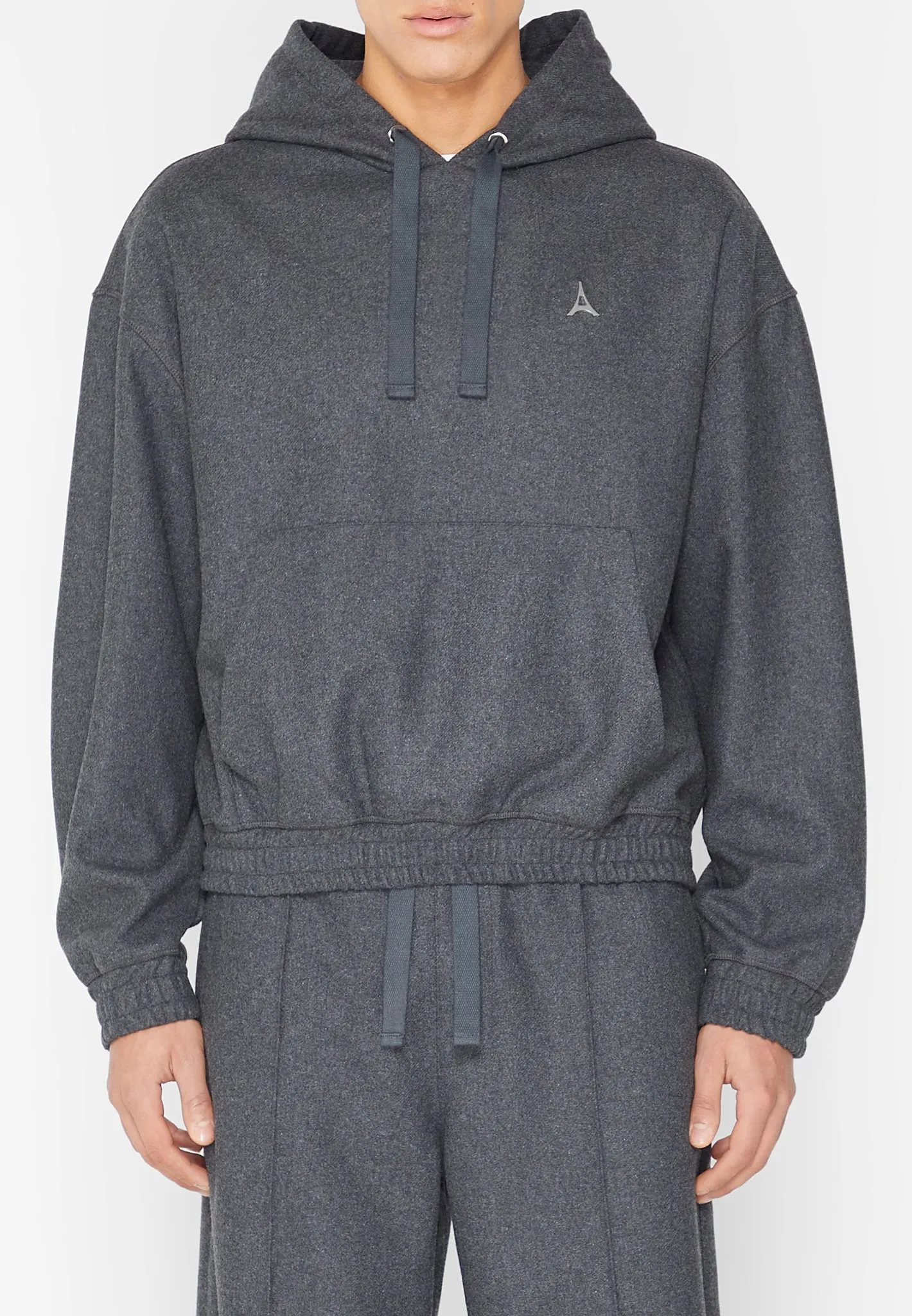 Wool Blend Hoodie - Dark Grey sold by Maniere De Voir product image thumbnail 3