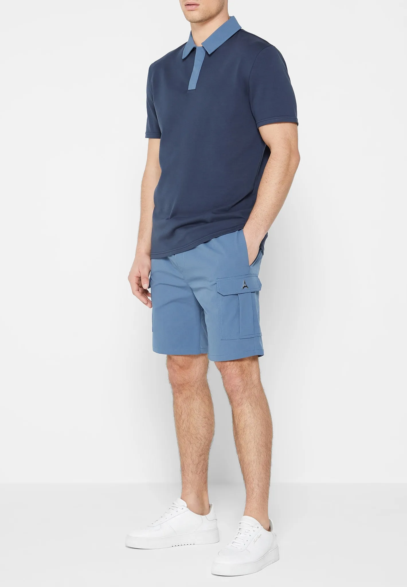 Technical Cargo Shorts - Blue sold by Maniere De Voir product image thumbnail 2