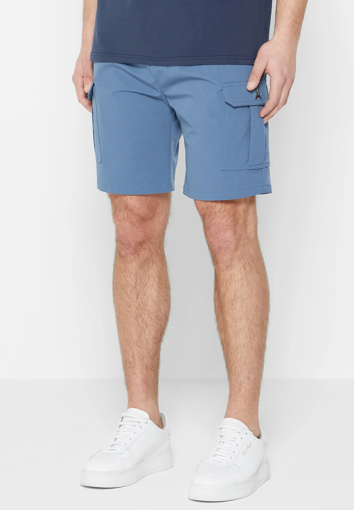 Technical Cargo Shorts - Blue sold by Maniere De Voir product image thumbnail 4