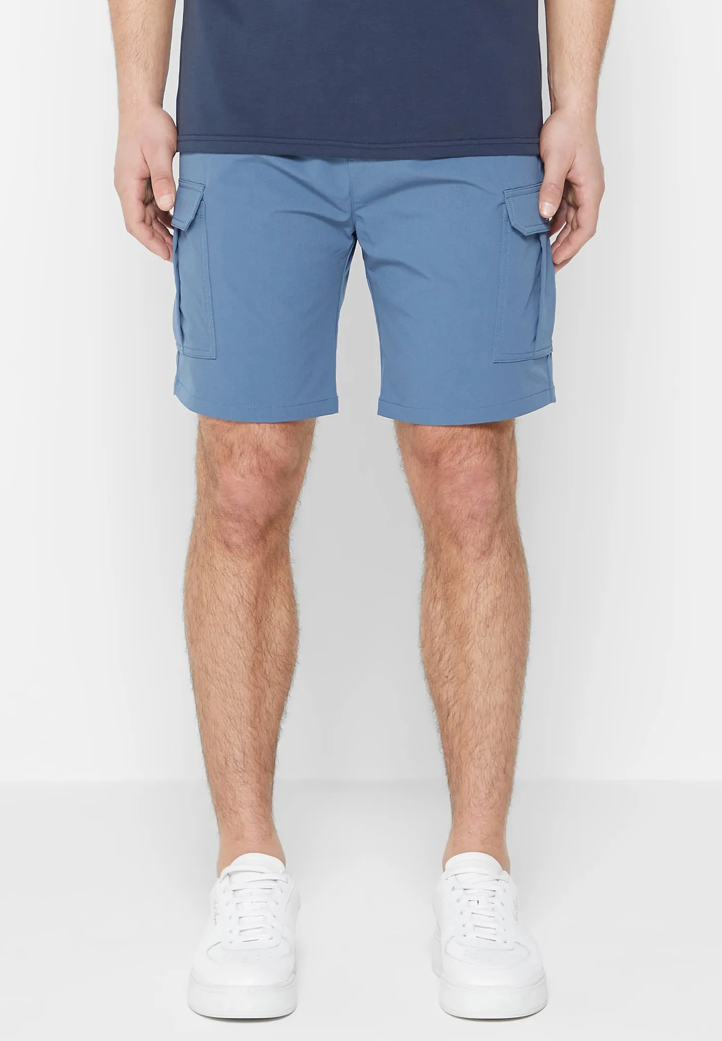 Technical Cargo Shorts - Blue sold by Maniere De Voir product image thumbnail 3