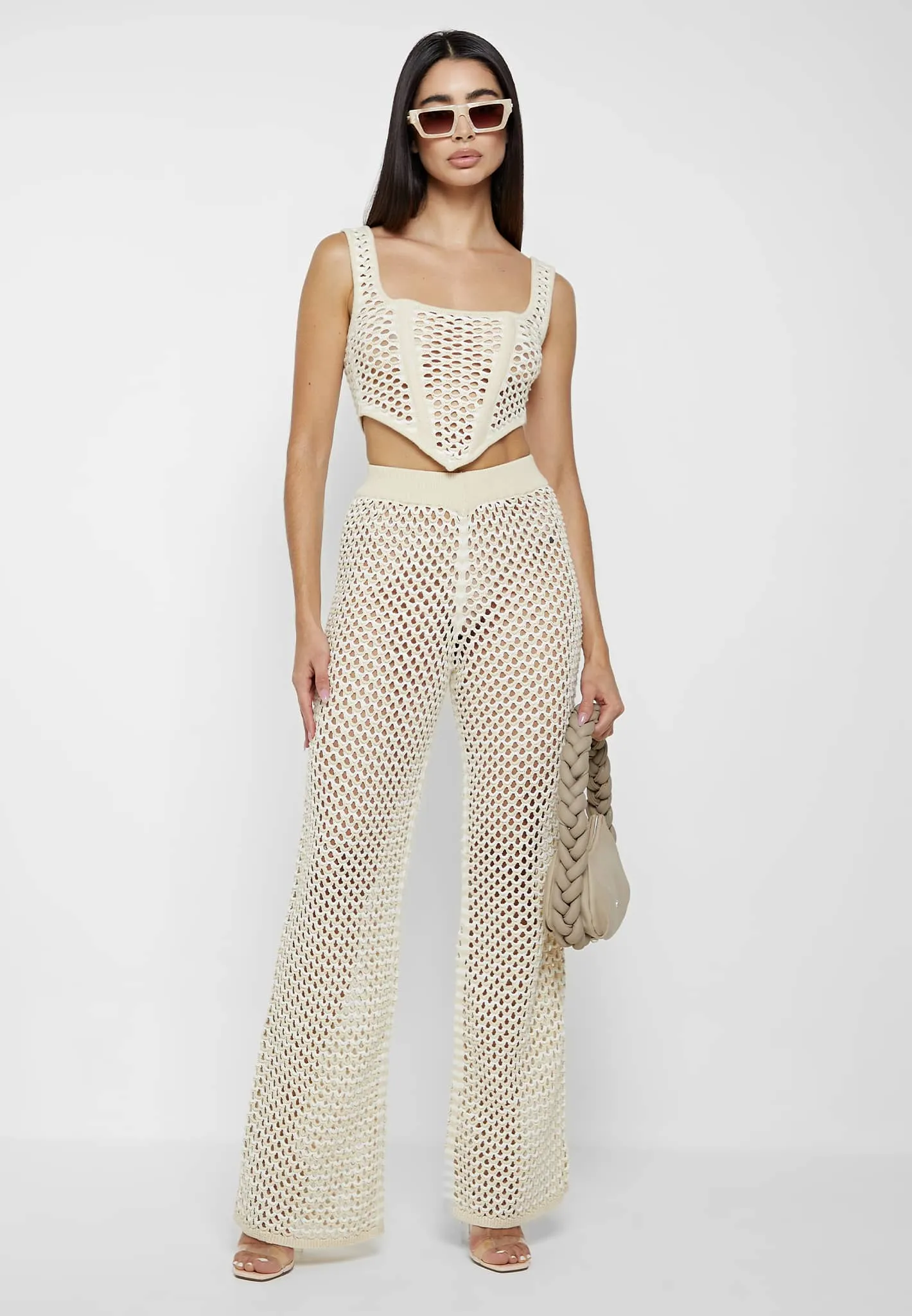 Crochet Trousers - Beige/Off White sold by Maniere De Voir product image thumbnail 2