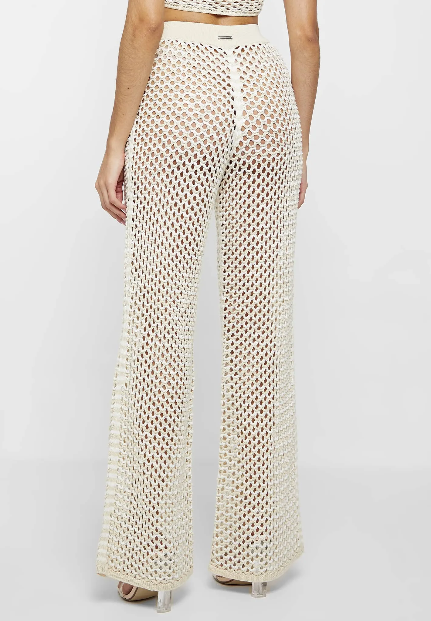 Crochet Trousers - Beige/Off White sold by Maniere De Voir product image thumbnail 4