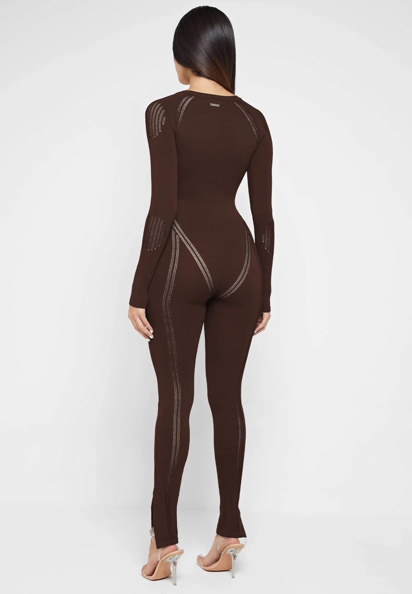 Knitted Contour Jumpsuit - Brown sold by Maniere De Voir product image thumbnail 4