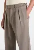 Pierre - Relaxed Fit Textured Pleated Tailored Trousers - Taupe sold by Maniere De Voir