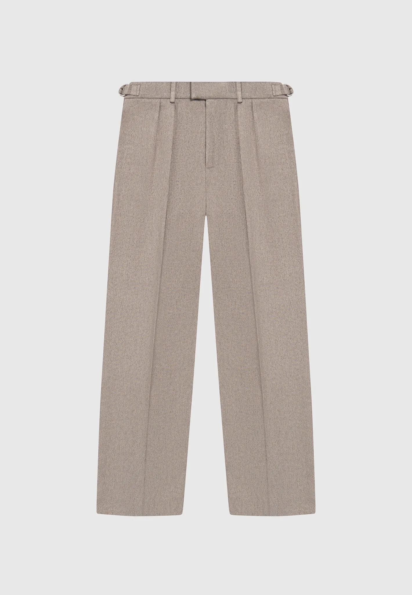 Pierre - Relaxed Fit Textured Pleated Tailored Trousers - Taupe sold by Maniere De Voir product image thumbnail 5