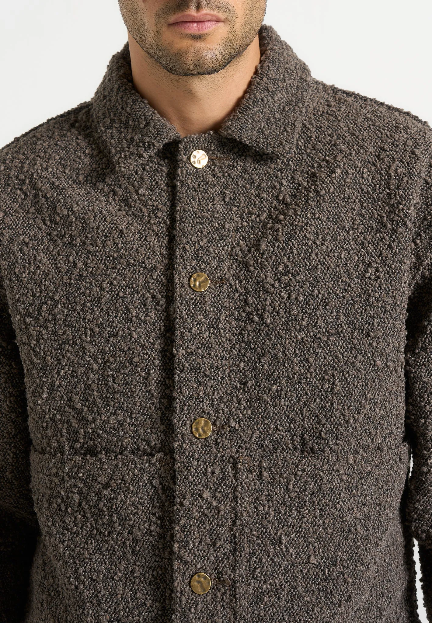 Damien - Boucle Jacket With Back Pleat - Brown sold by Maniere De Voir product image thumbnail 5