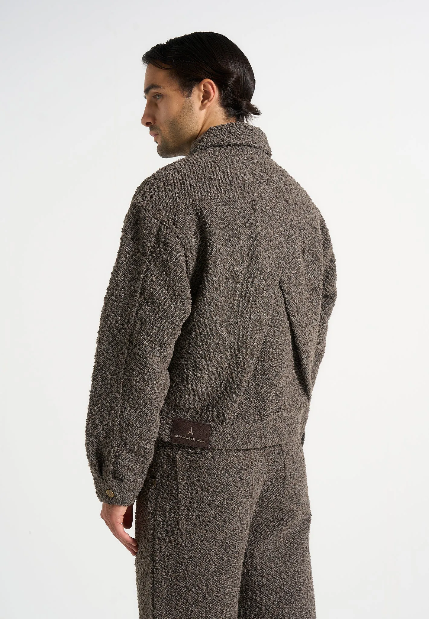 Damien - Boucle Jacket With Back Pleat - Brown sold by Maniere De Voir product image thumbnail 2