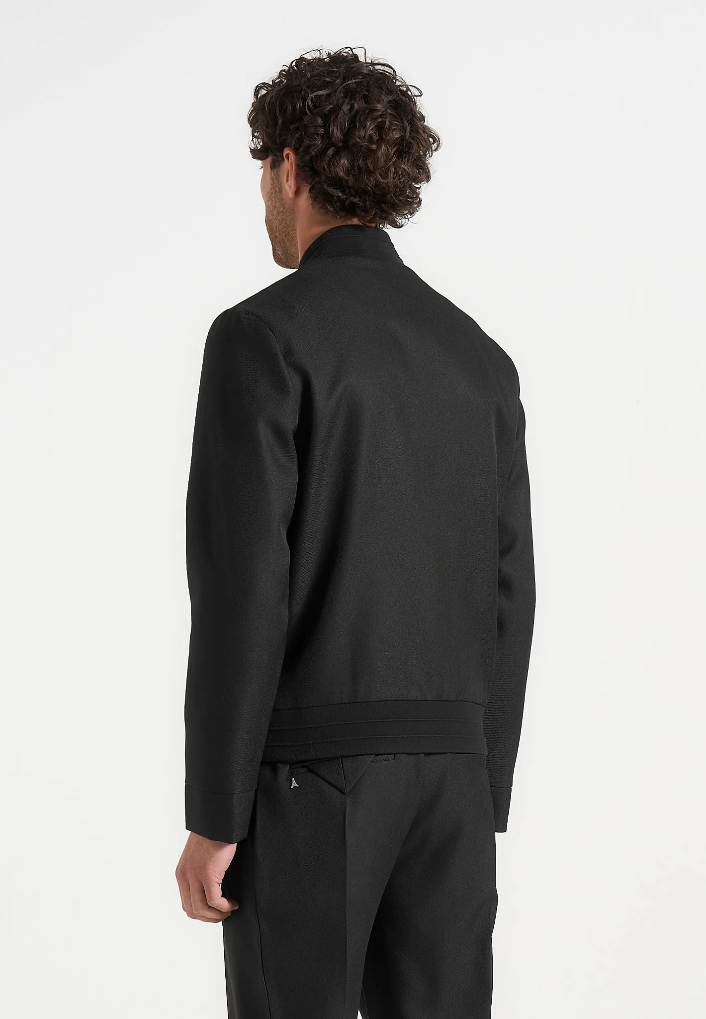 Sami - Tailored Bomber Jacket - Black sold by Maniere De Voir product image thumbnail 3