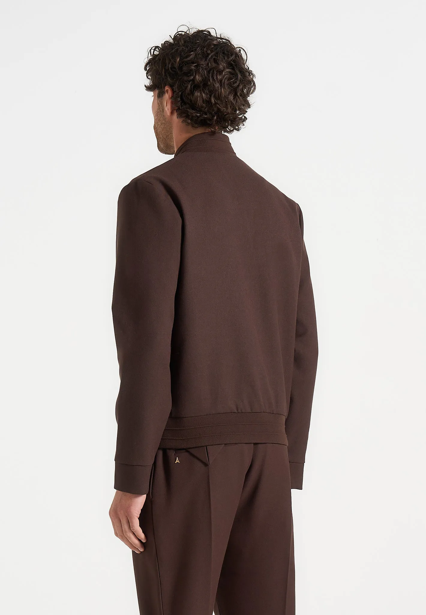 Sami - Tailored Bomber Jacket - Brown sold by Maniere De Voir product image thumbnail 3