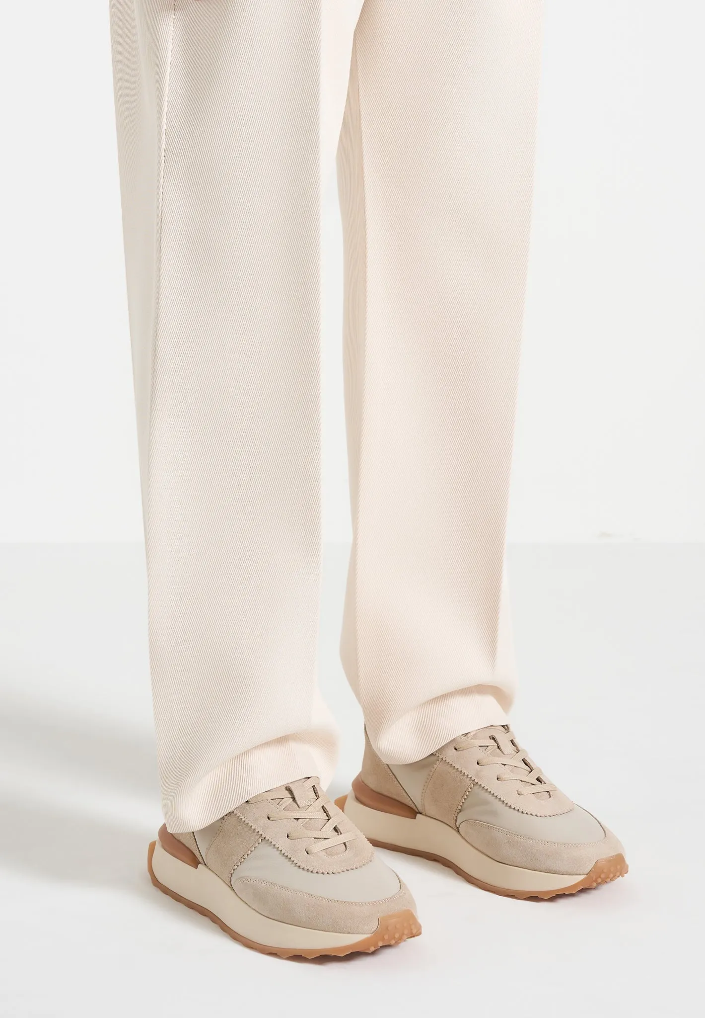 Monaco - Suede and Nylon Runner - Cream sold by Maniere De Voir product image thumbnail 2