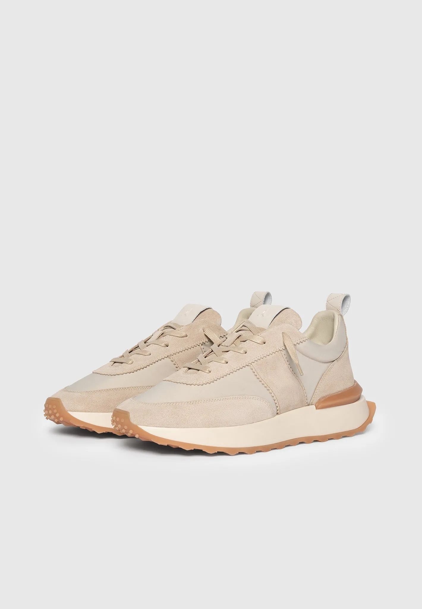 Monaco - Suede and Nylon Runner - Cream sold by Maniere De Voir product image thumbnail 5