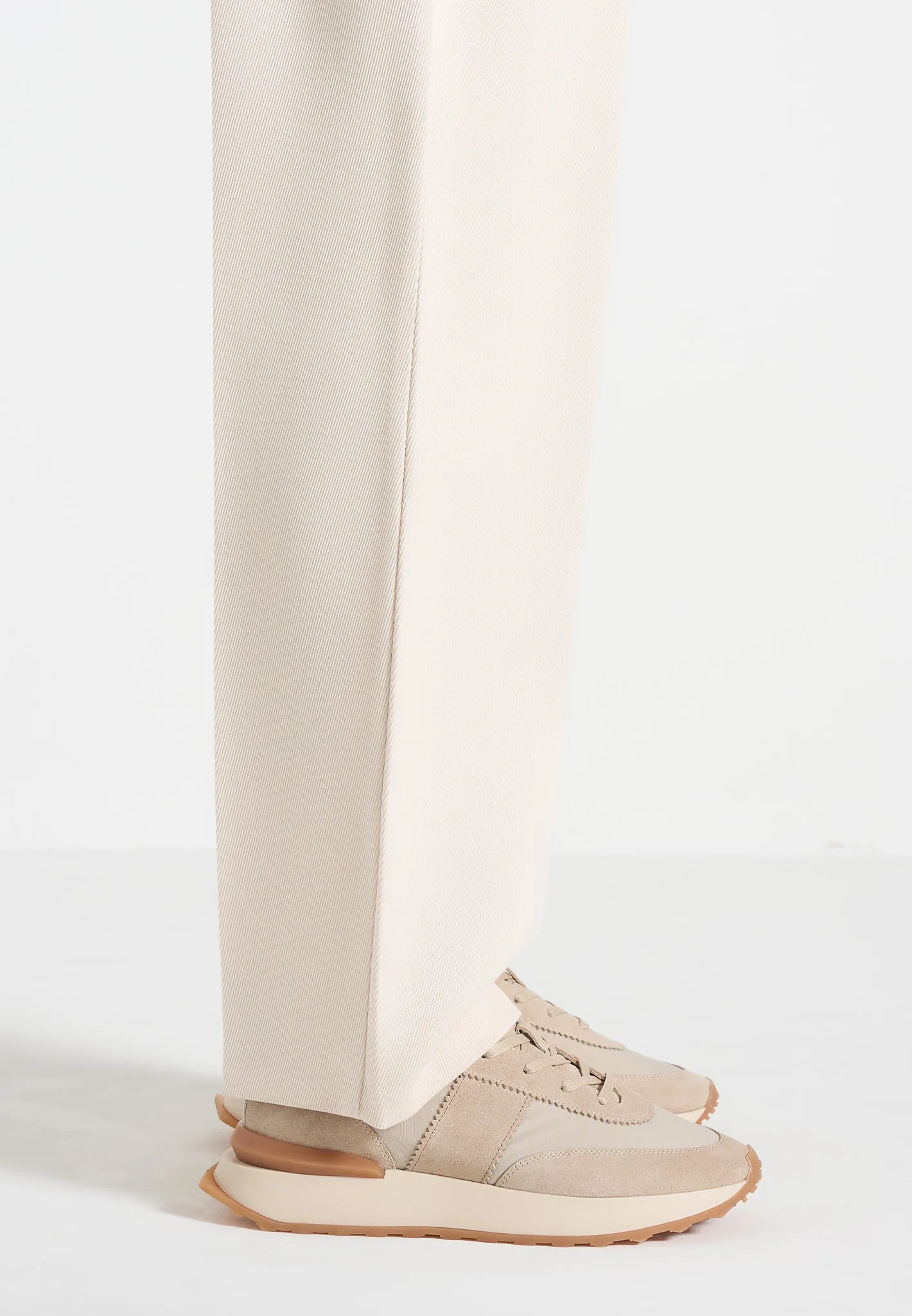 Monaco - Suede and Nylon Runner - Cream sold by Maniere De Voir product image thumbnail 3