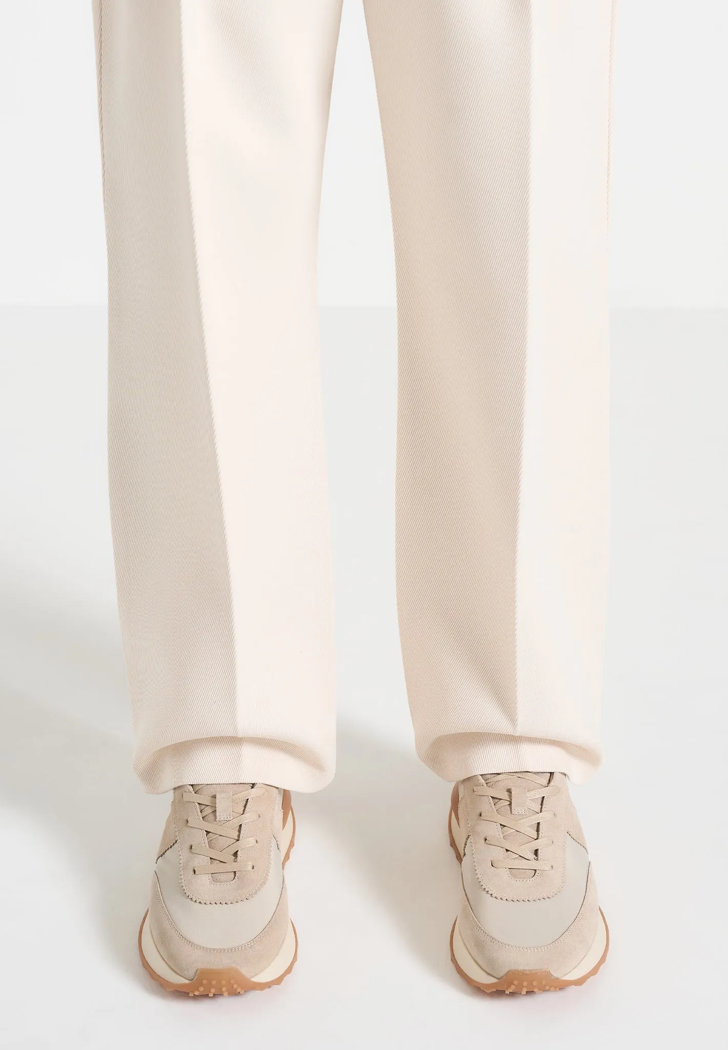 Monaco - Suede and Nylon Runner - Cream sold by Maniere De Voir product image thumbnail 4