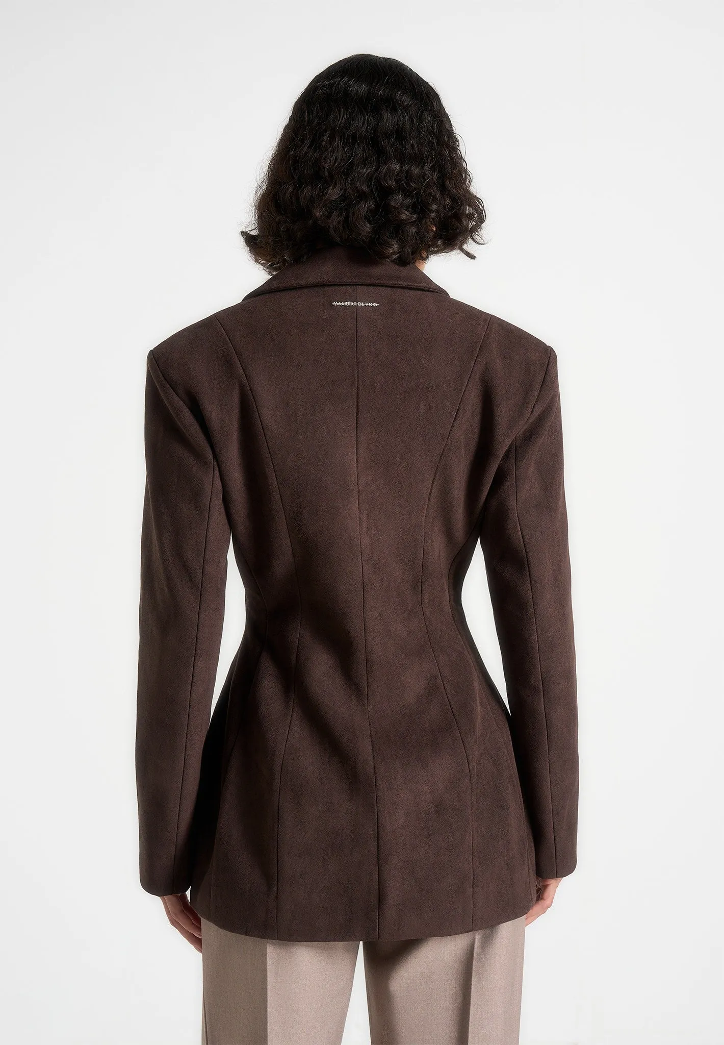 Claire - Suede Blazer - Brown sold by Maniere De Voir product image thumbnail 5
