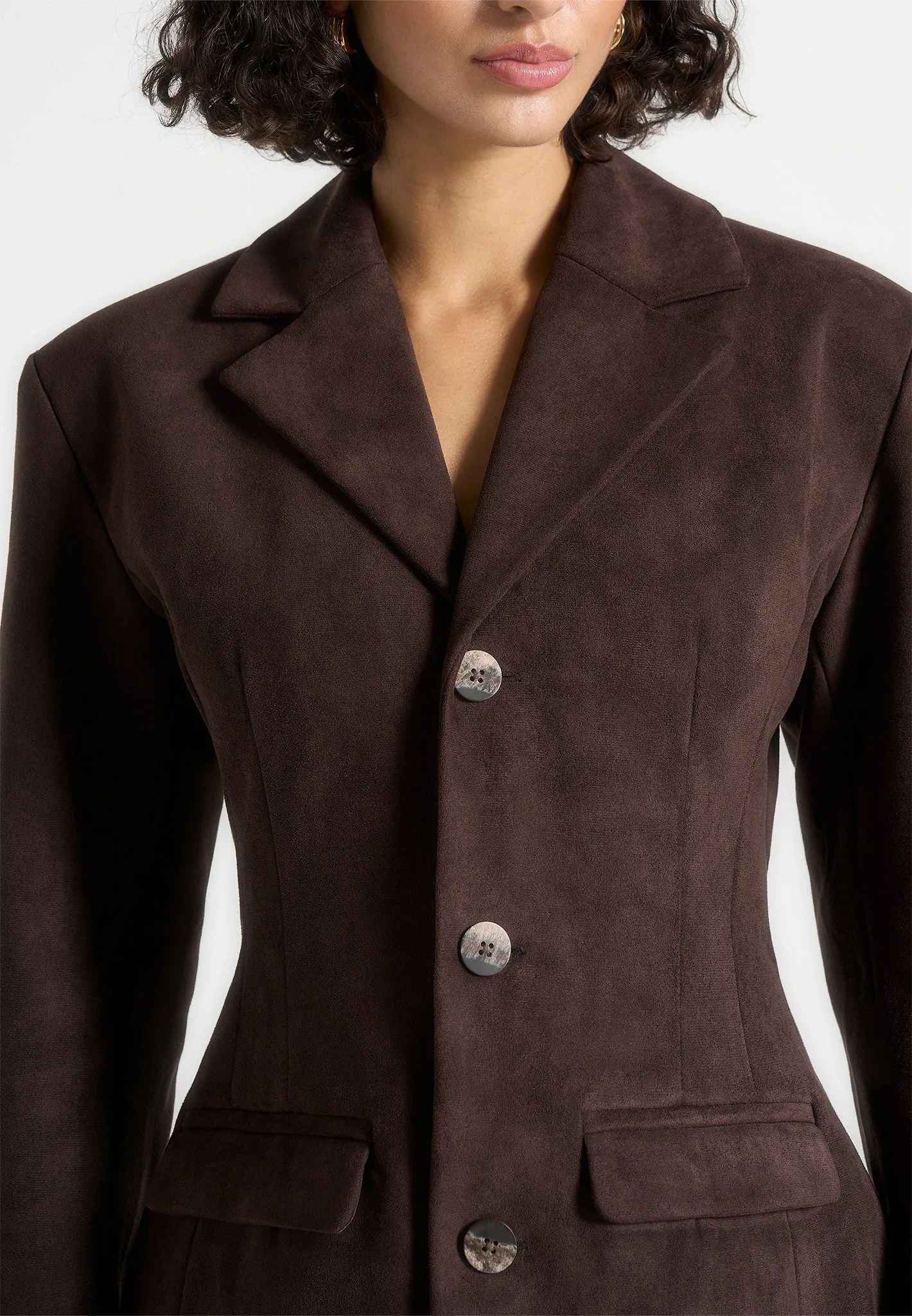 Claire - Suede Blazer - Brown sold by Maniere De Voir product image thumbnail 3